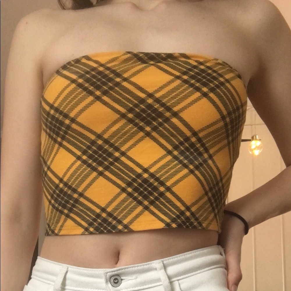 Victoria’s Secret PINK plaid tube top